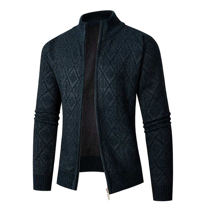 Herrer struktureret strik Zip-Up sweatshirt Stilla