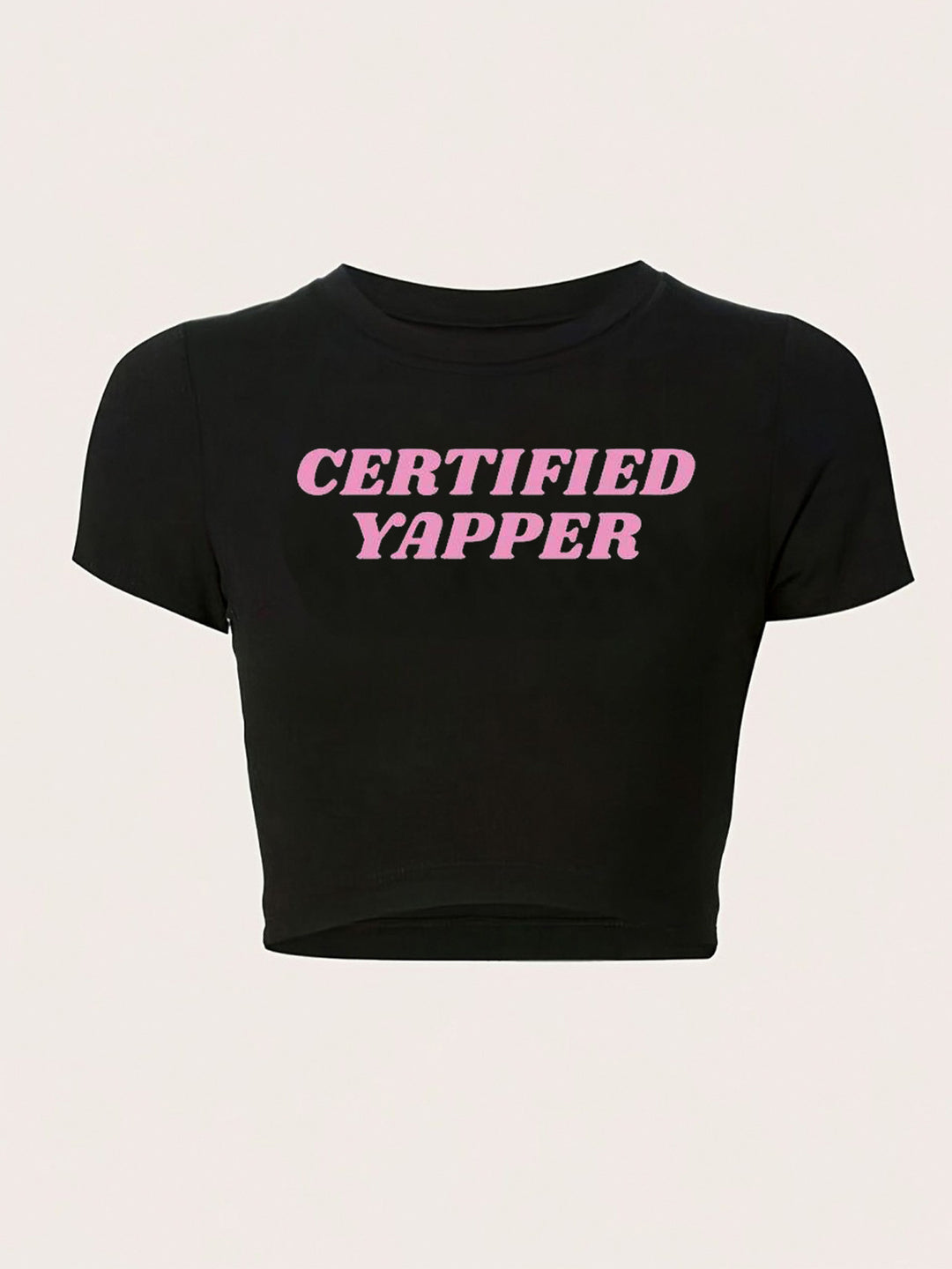 Dame figursyet kortærmet T-shirt med legesygt tryk Skovae
