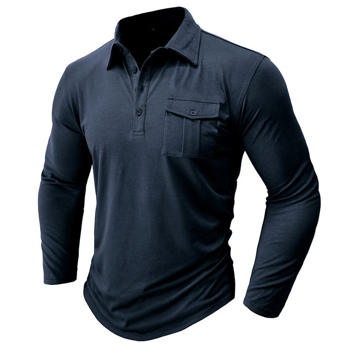 Herrer Langærmet Poloshirt Stilla