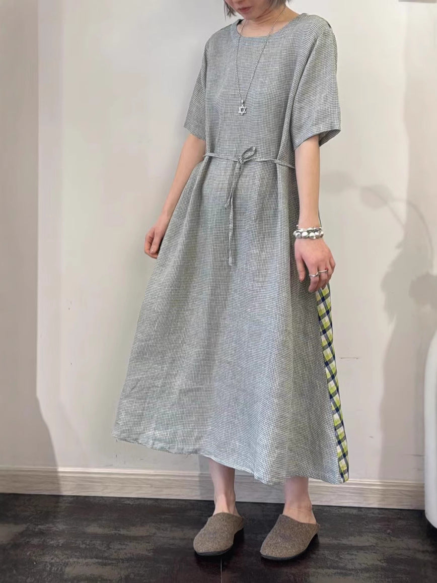 Dame Relaxed Fit Maxi Kjole med sidelæns bindebånd Stilla