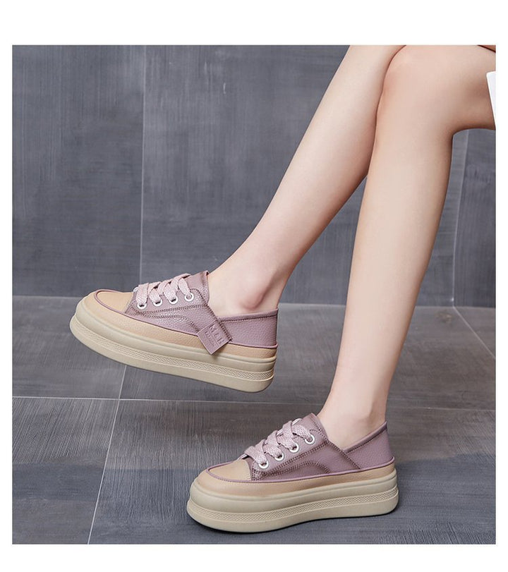 Dame Komfortable Plattform Sneakers med åndbart overmateriale og moderne design Stilla