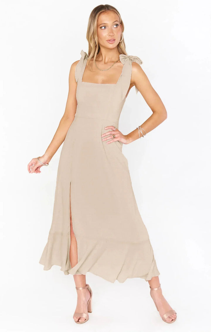 Stilla | Dame Sommer Elegant Mode Kjole Med Snor Temperament Nederdel