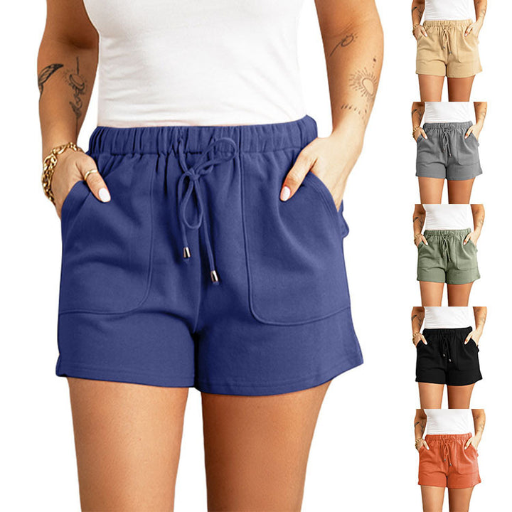 Dame behagelige sweatshorts med elastisk bund og praktiske lommer Stilla