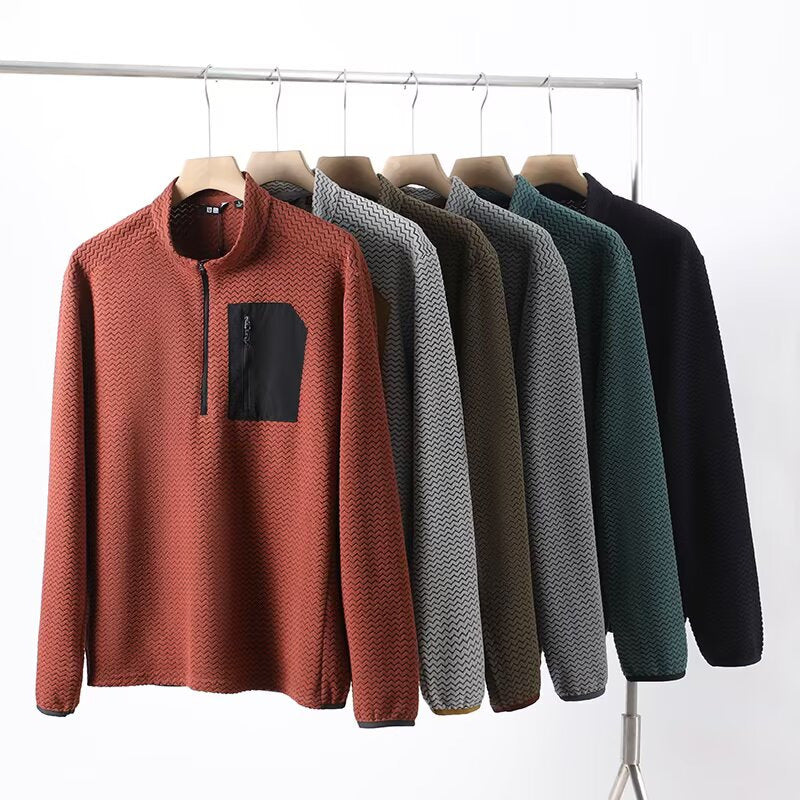 Kvindernes funktionelle sweater med høj krave og praktisk lynlås Stilla