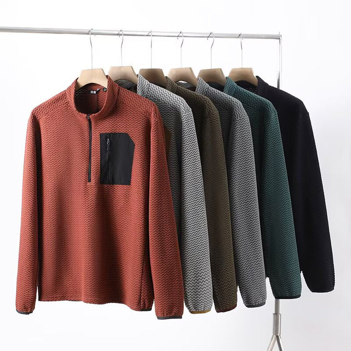 Kvindernes funktionelle sweater med høj krave og praktisk lynlås Stilla