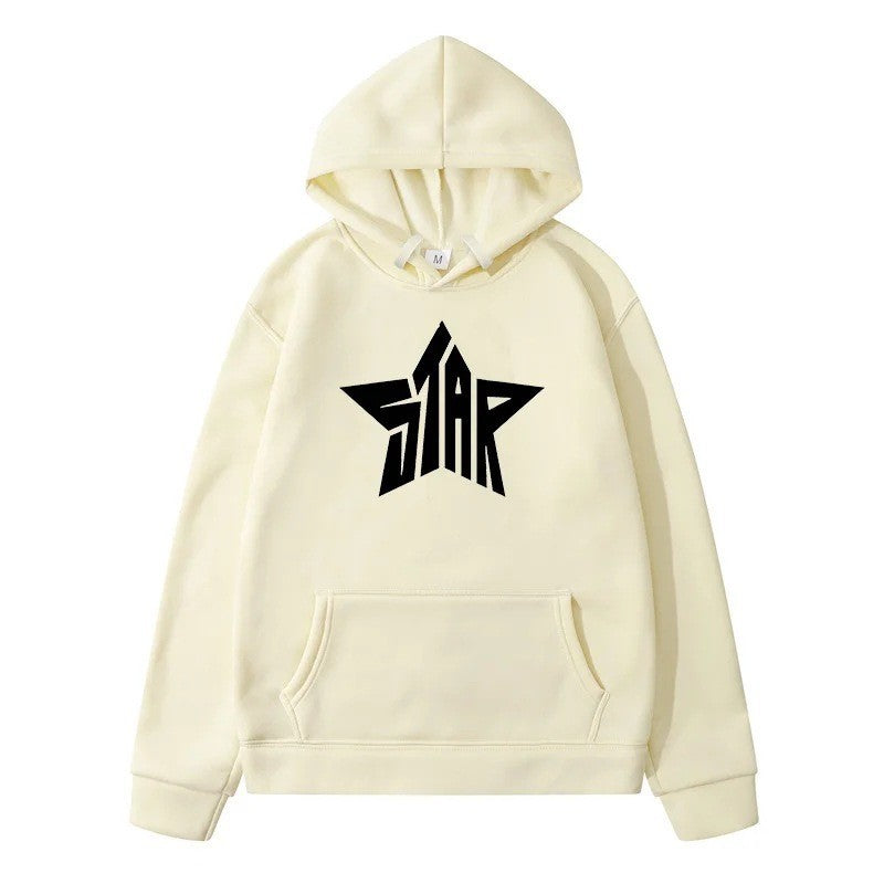 Dame hoodie med stilfuld stjernemotiv Skovae