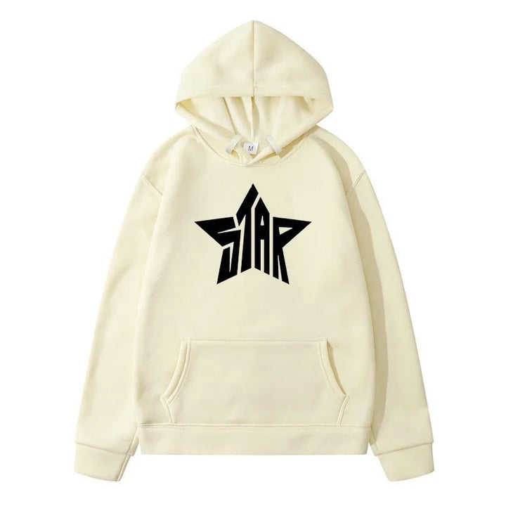 Dame hoodie med stilfuld stjernemotiv Skovae