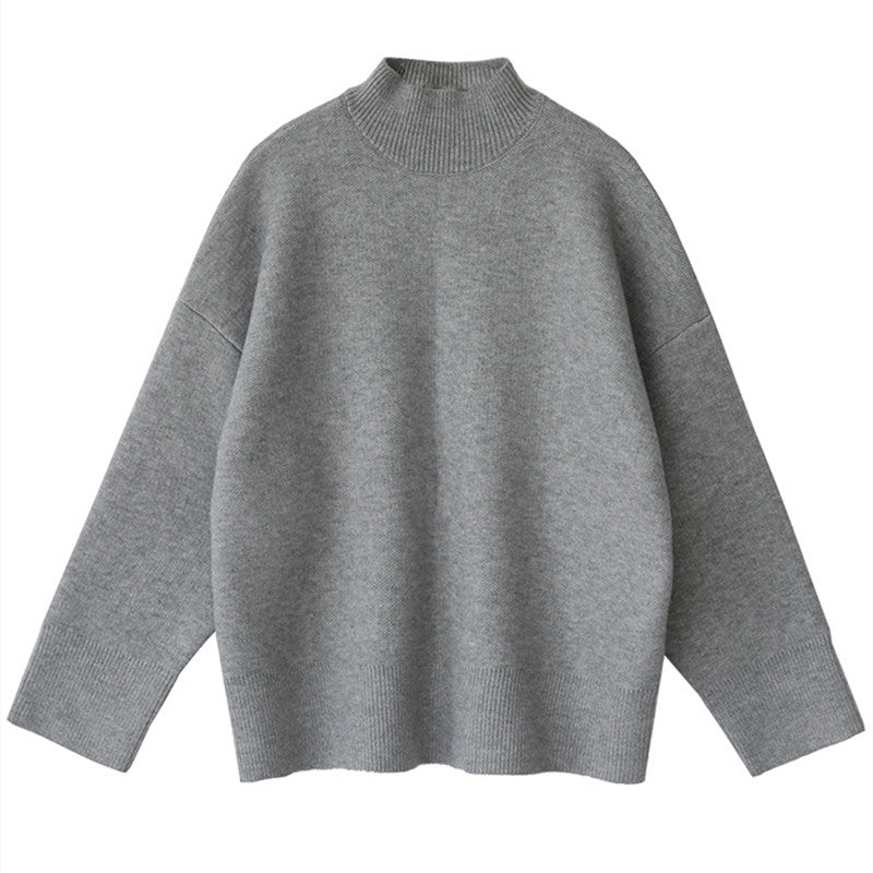 Femme Høj Hals Overdimensioneret Strikpullover Stilla