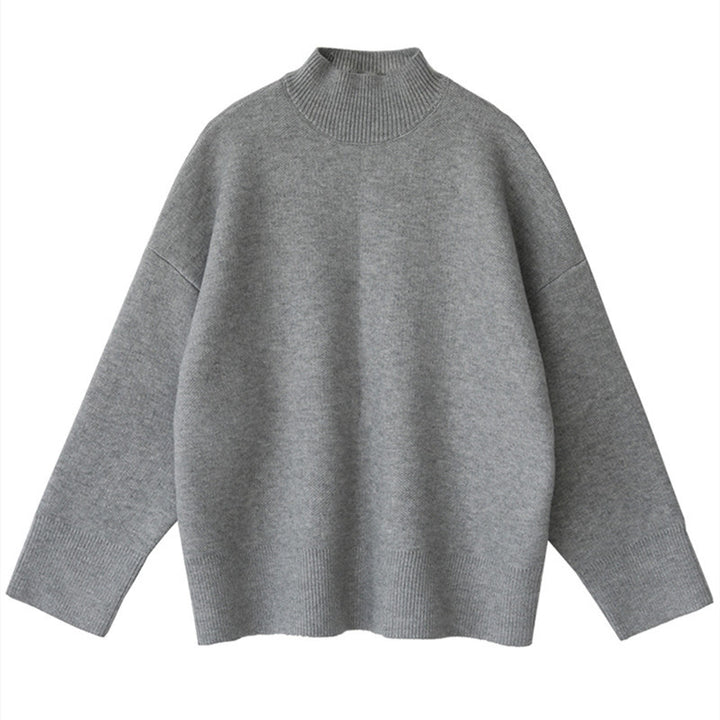 Femme Høj Hals Overdimensioneret Strikpullover Stilla