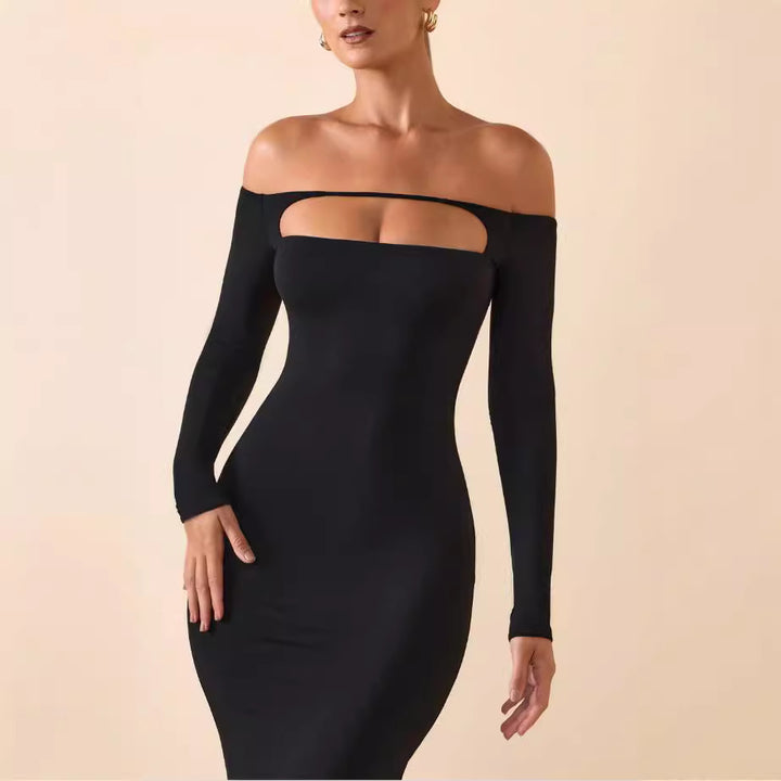 Dame Bodycon Minikjole med off-shoulder design og strategiske cut-outs Stilla
