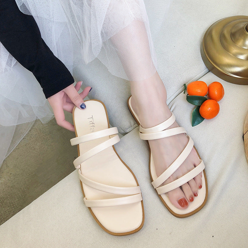 Dame Riemchen-sandaler med komfortabel sål og elegant kryds-design Stilla