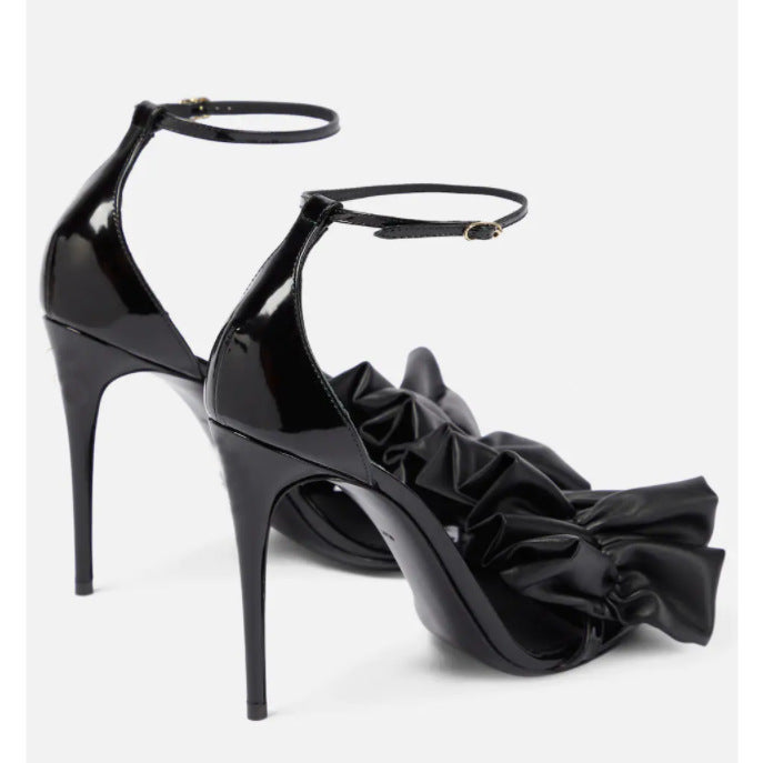 Femme Høje Hæle Sandaler med Rufledetail Stilla