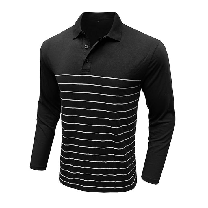 Herrer Langærmet Poloshirt Stilla