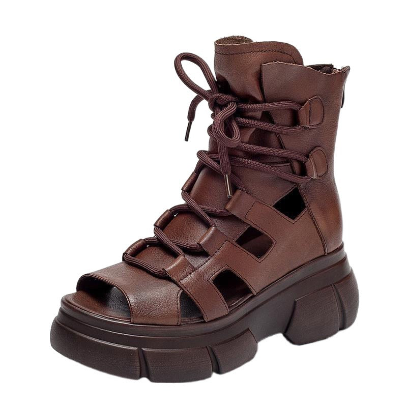 Dame trendy Chunky Sandaler med åbne tæer og sporty snøredesign Stilla