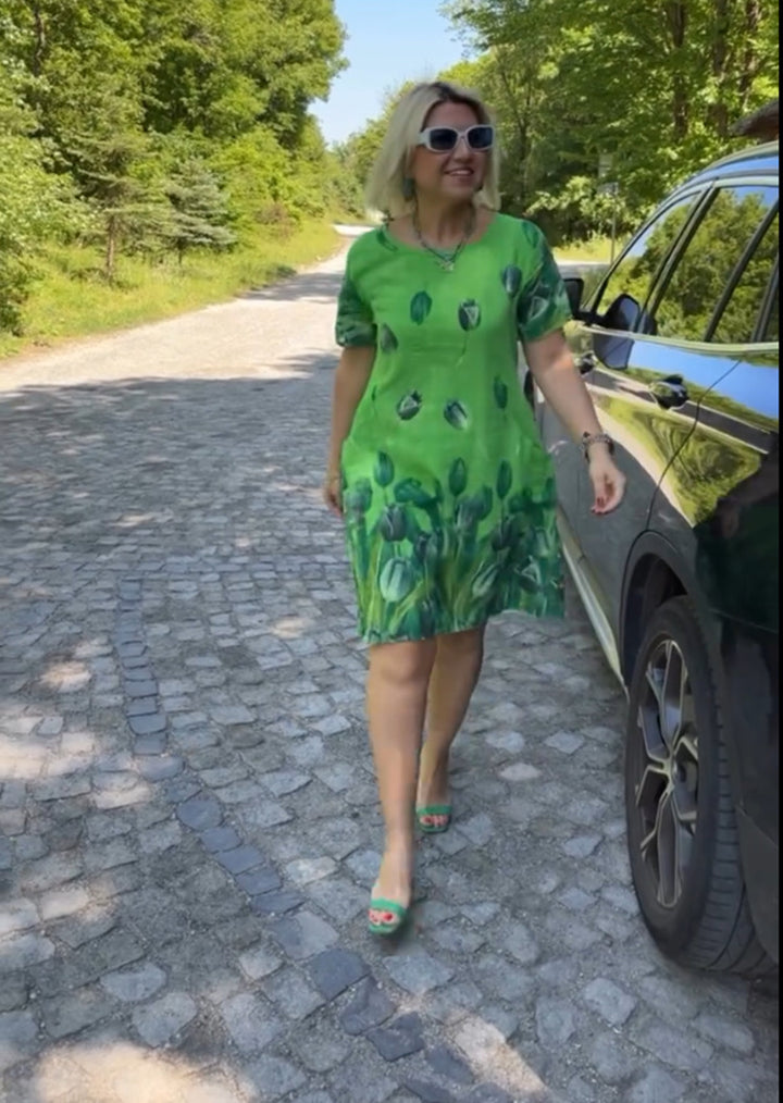 Dame sommerkjole med blomsterdesign og afslappet pasform Stilla