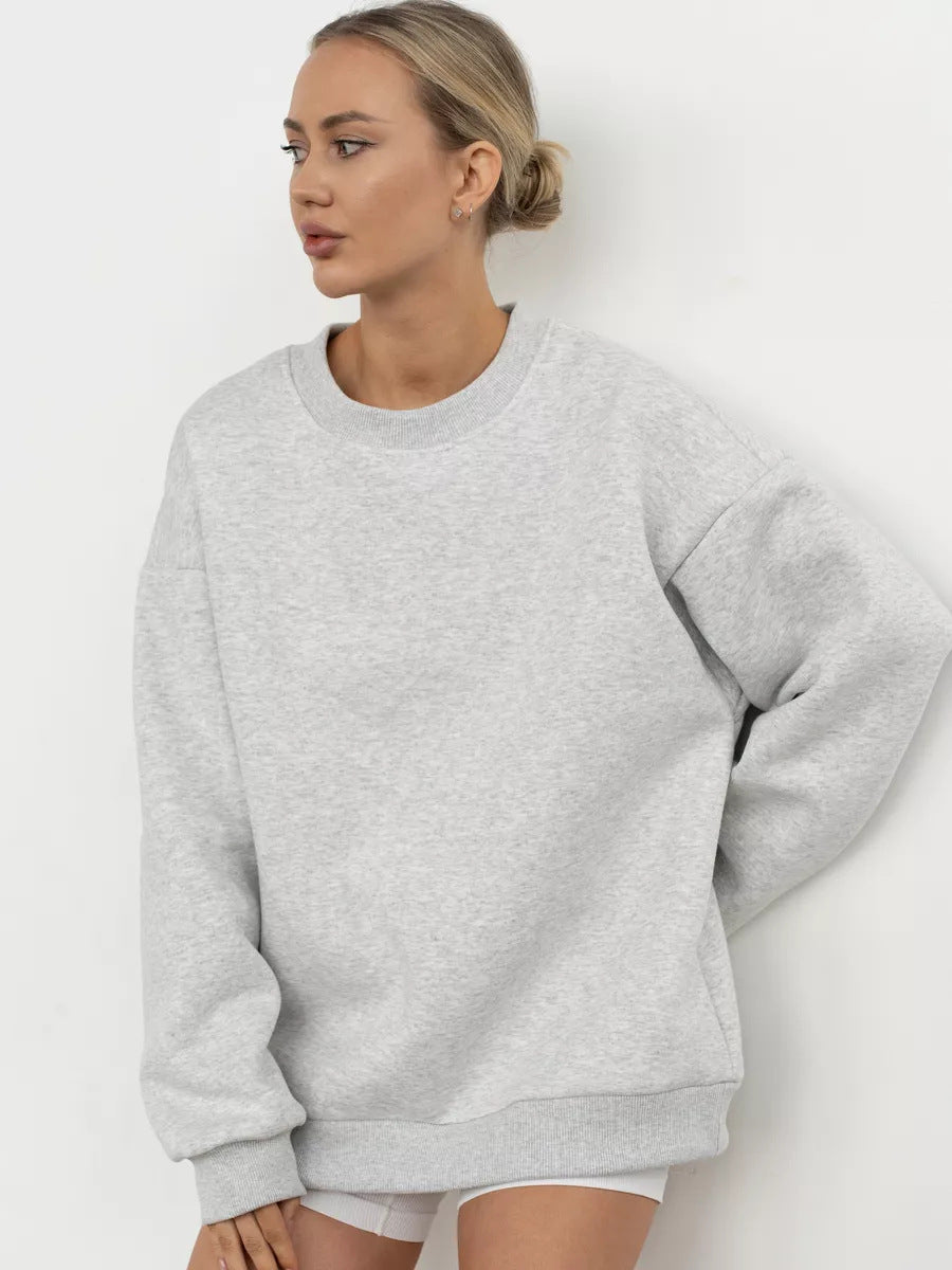 Stilla | Casual Rund Hals Løs Pullover Sweatshirt Top