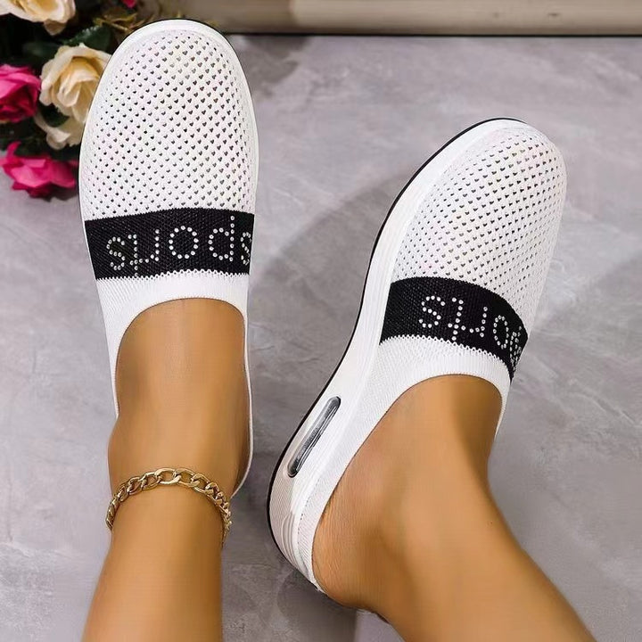 Dame Åndbare Slip-On Sneakers med fleksibelt bånd og polstret sål Stilla