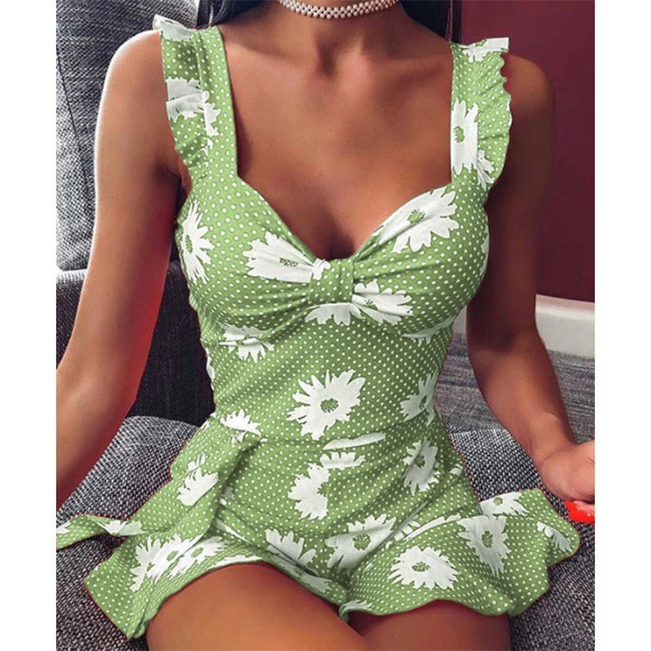 Dame Floral Tryk Kort Overall Stilla