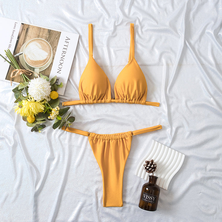 Dame Triangel-Bikini med skridsikker pasform og moderigtigt design Skovae