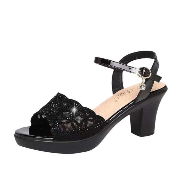Dame Sandaler med elegant rem-design og komfortabel blokhæl Stilla