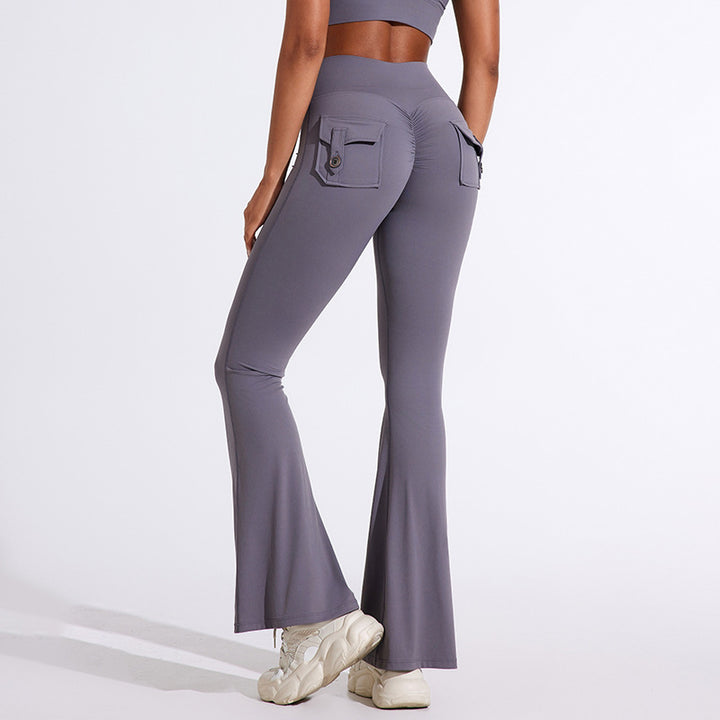Dame Bootcut leggings med lommer og høj talje Stilla