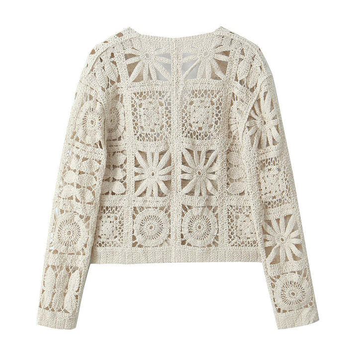 Femme Hæklet Cardigan med Blomstermønstre Stilla