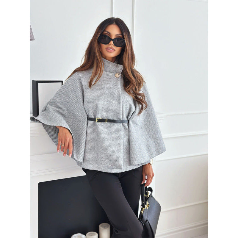 Femme Elegantes Cape med bælt Stilla