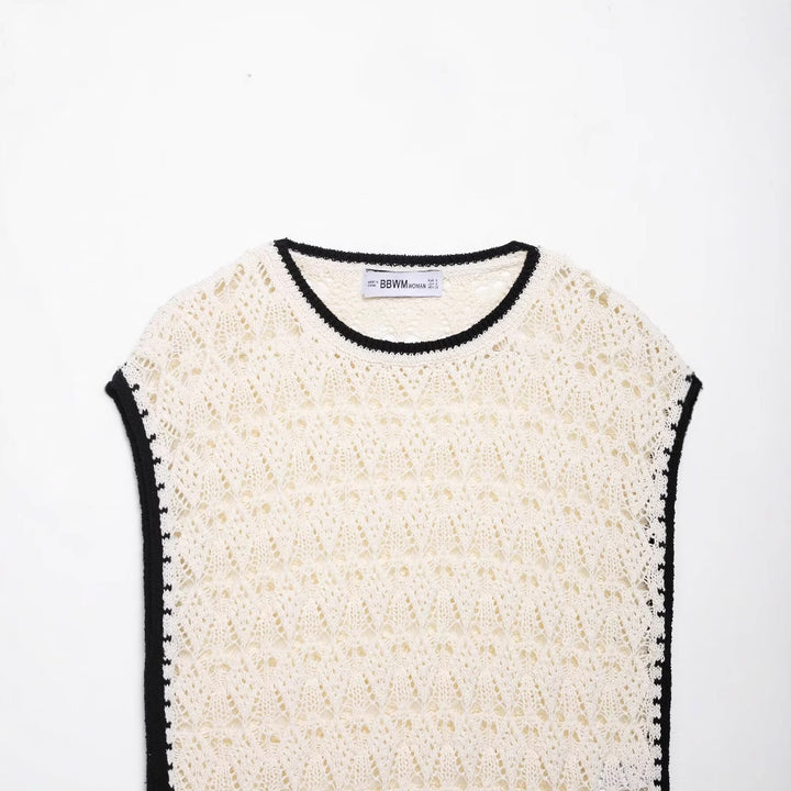 Femme Strikket Spidsetop Stilla