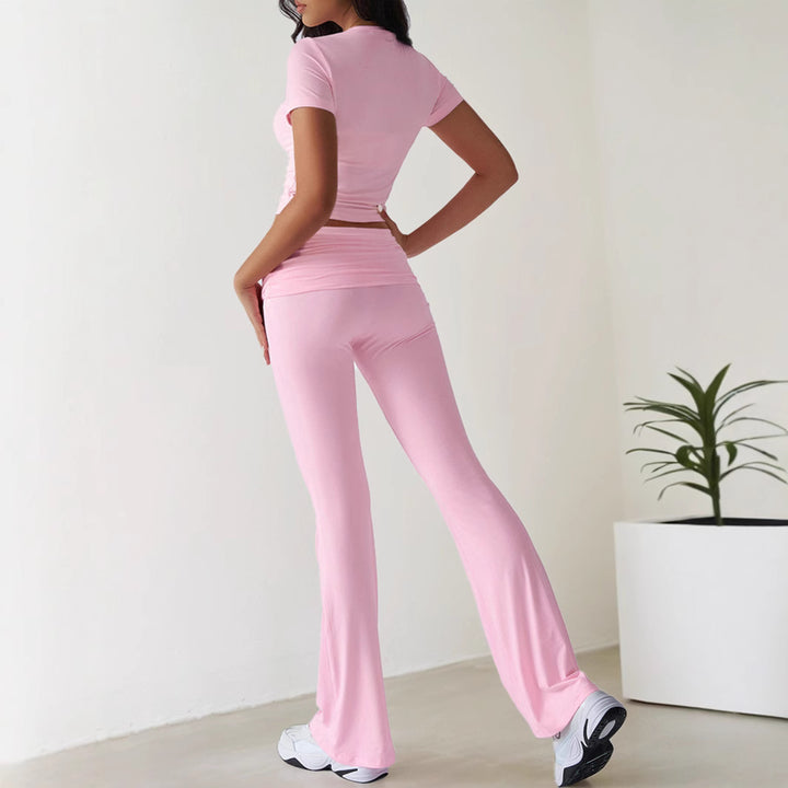 Kvinders sporty sæt med tætsiddende top og flagrende leggings Stilla