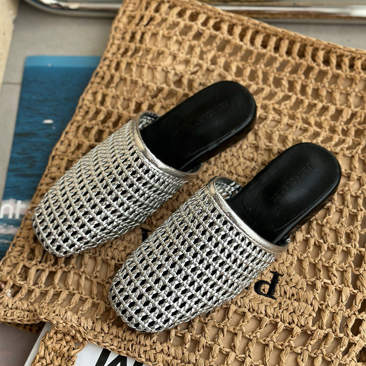 Damer Woven Slide Mules Stilla
