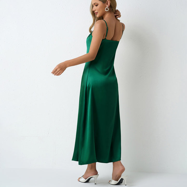 Dame Elegant maxikjole med smart halterneck-look Skovae
