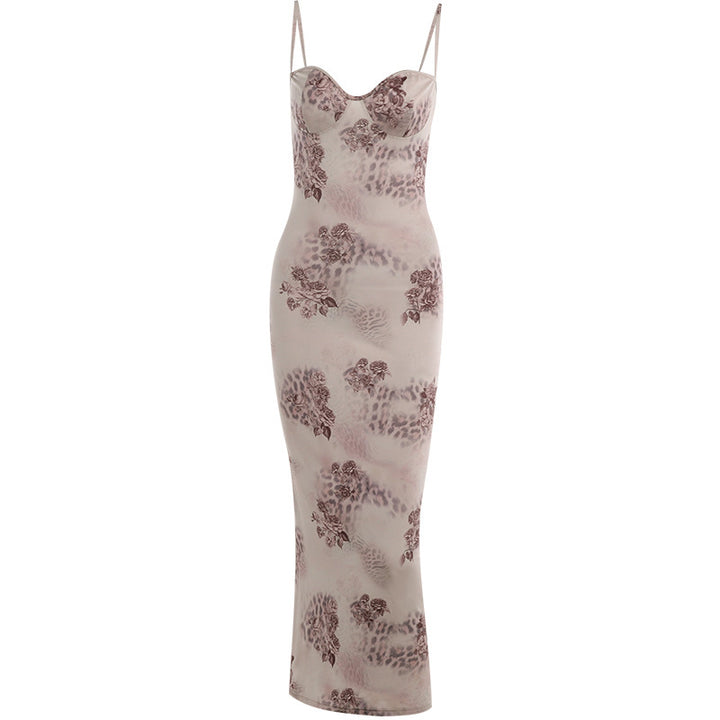 Dame Blomster Bodycon Midi Kjole Stilla