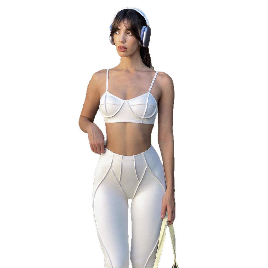 Dame flared Sportleggings med høj talje og kropsformende snit Skovae
