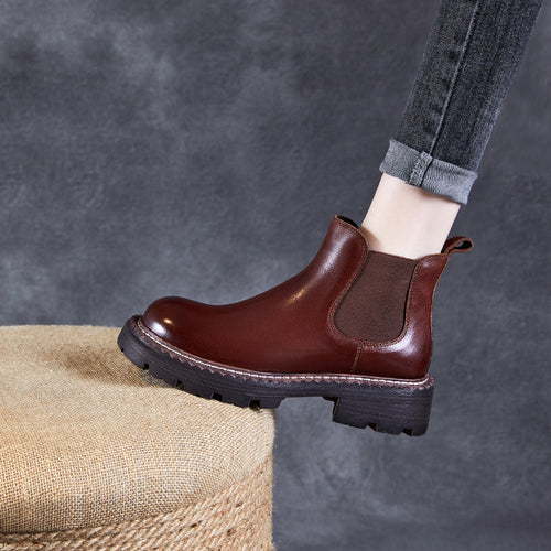 Dame Chunky-sål Chelsea-støvler med slip-on-design Stilla