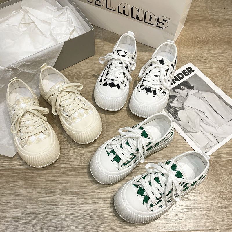 Dame Mode Plateau-Sneakers i klassisk ternet mønster Stilla