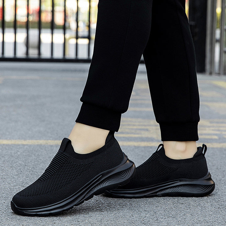 Dame Slip-On Sport Sneakers med åndbart strikdesign Stilla