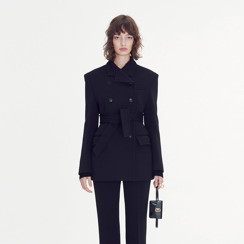 Dame elegant og skræddersyet blazer med dobbelt knap række Stilla
