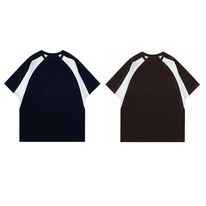 Dame Relaxed Fit Farve-Block T-Shirt Stilla