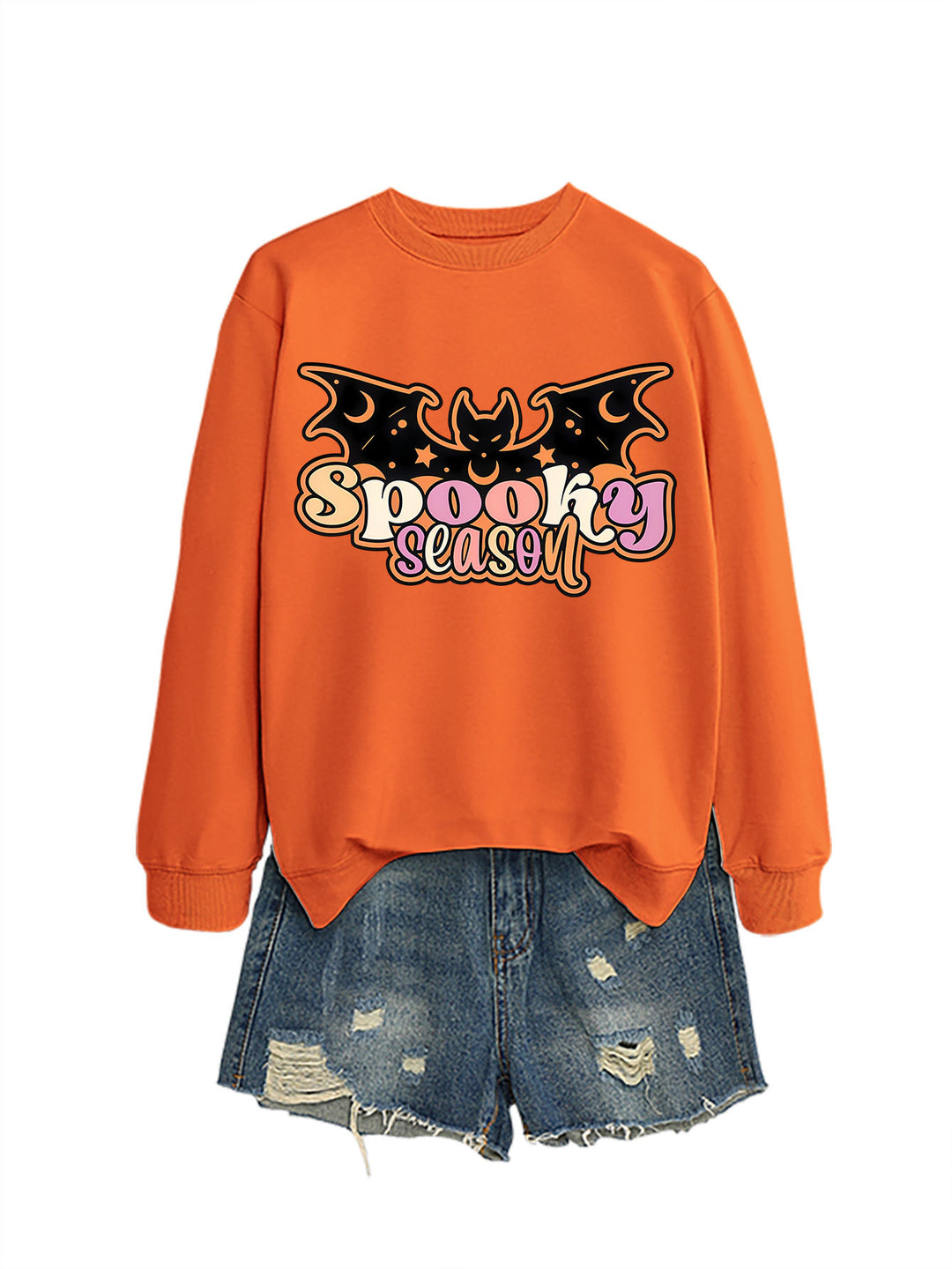 Kvinders sweatshirt med kreativ Halloween-design Stilla