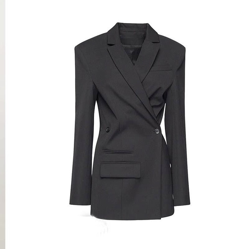 Damernes moderne snit blazer med asymmetrisk design Stilla