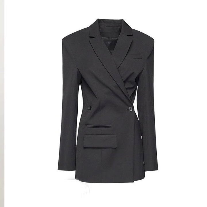 Damernes moderne snit blazer med asymmetrisk design Stilla
