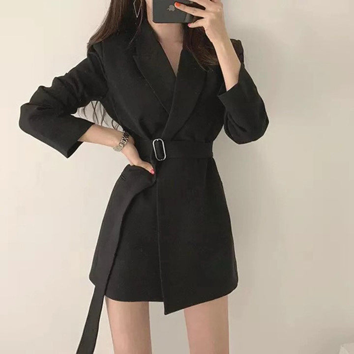 Dame Elegant Blazer med Talje Bælte Stilla