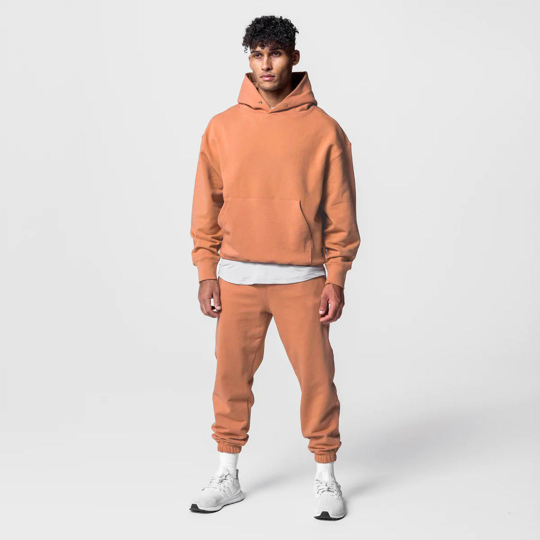 Herrer afslappet hoodie med kængurulomme Stilla