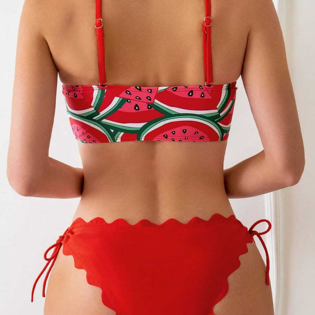 Dame Bandeau-Bikini med legende knudedesign Skovae