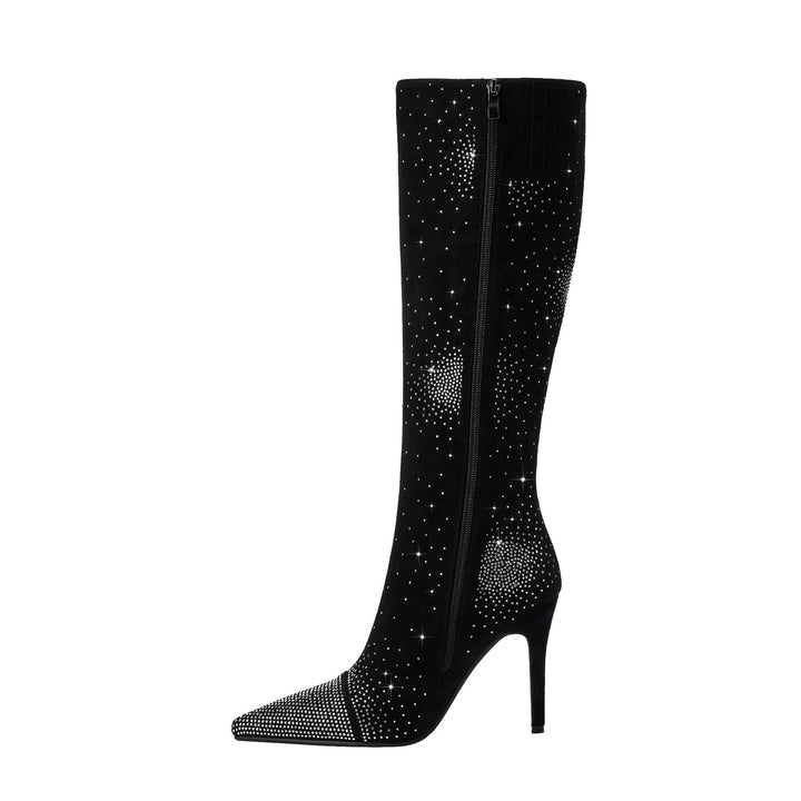 Femme High-Stiletto Krystal-Belagte Over-the-Knee Støvler Stilla