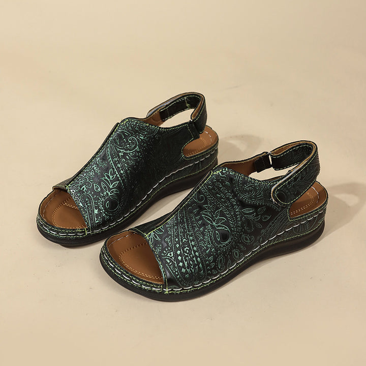 Dame Komfortable Slingback-Sandaler med stilfuldt mønster Stilla