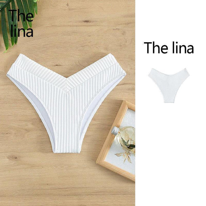 Dame Højskåret Bikini-bukser med V-udskæring Skovae