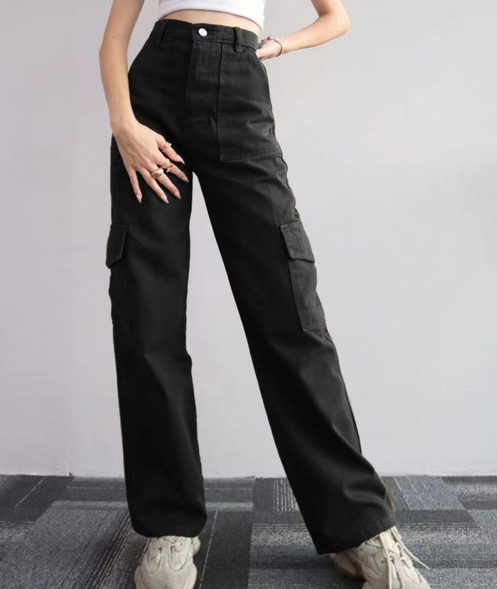 Dame Cargo-bukser i moderne High-Waist snit Stilla
