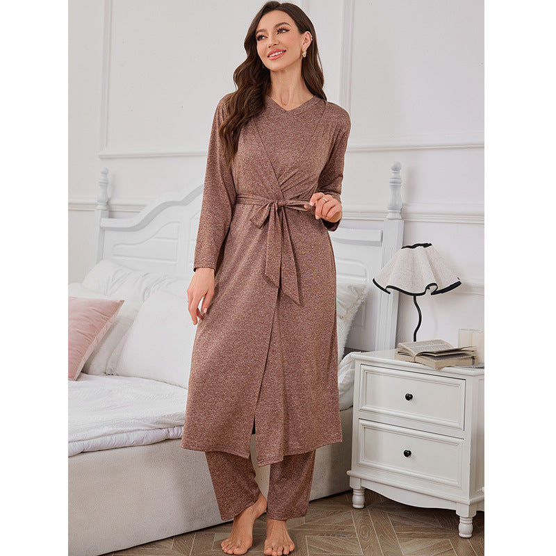 Dame loungewear-sæt med lang cardigan og komfortabel buks Stilla