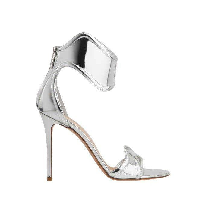 Femme Elegante Metallic Ankelsnor Højhælede Sandaler Stilla